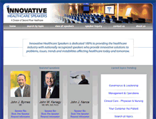 Tablet Screenshot of innovativehealthcarespeakers.com